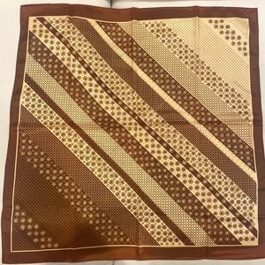Women’s acetate scarf RN – 16304 made in Japan brown and cream square